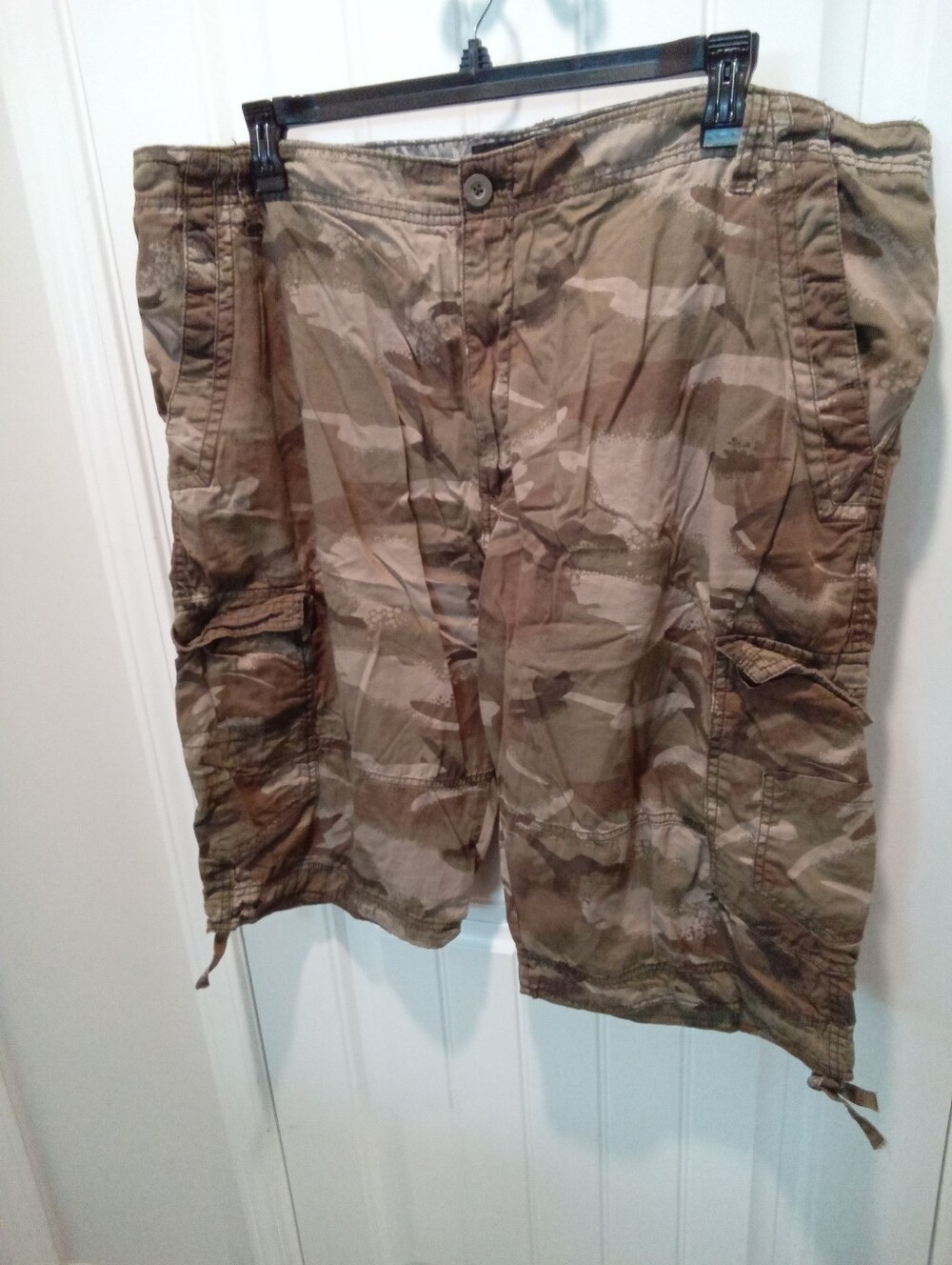 Plugg Men's Big & Tall Sz 46 Desert Camouflage Cargo-Utility Casual Shorts